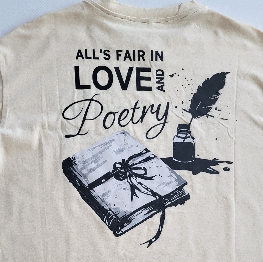 NWOT All's Fair in Love and Poetry Tee Swiftie Inspired